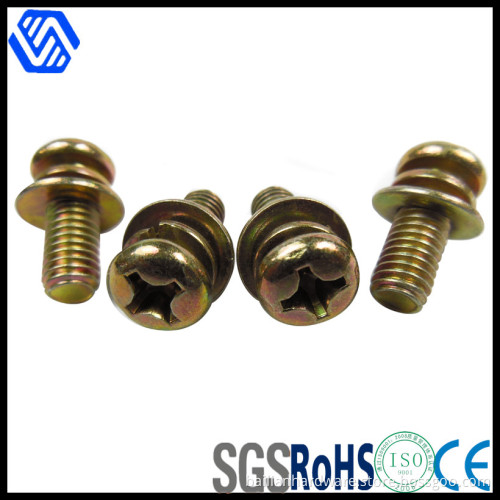 Cross Recessed Round Head Screw with Washers